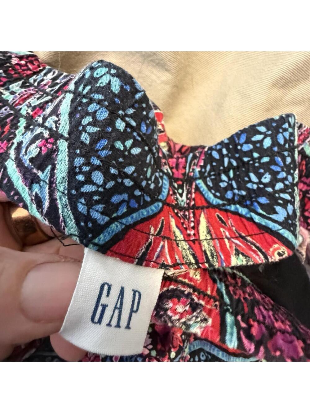 Gap Shorts Women's Boho Elastic Waist Tasseled Drawstring Embroidery Size Large - Picture 4 of 9